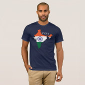 Indien Flagge-Karte Shirt (Vorne ganz)