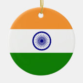 Indien-Flagge Keramik Ornament (Vorne)