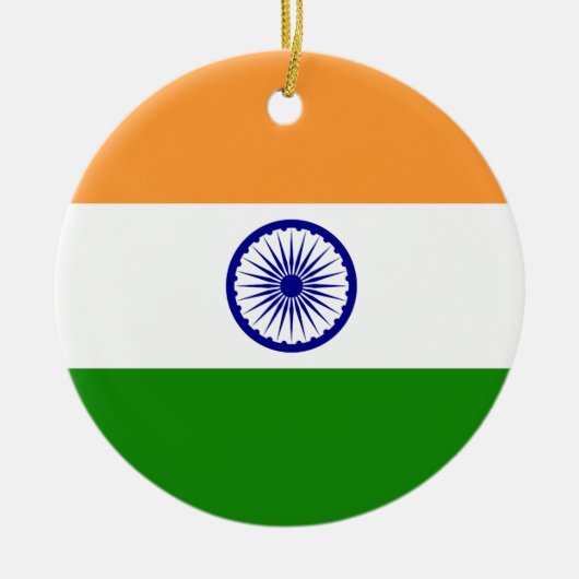 Indien-Flagge Keramik Ornament (Vorne)