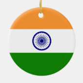 Indien-Flagge Keramik Ornament (Hinten)