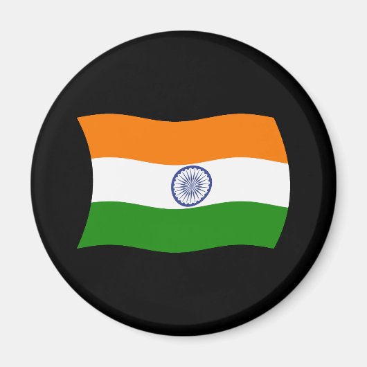 Indien Flagge Magnet (Vorne)