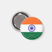 Indien-Flagge-Magnet Magnet (Vorderseite/Rückseite)