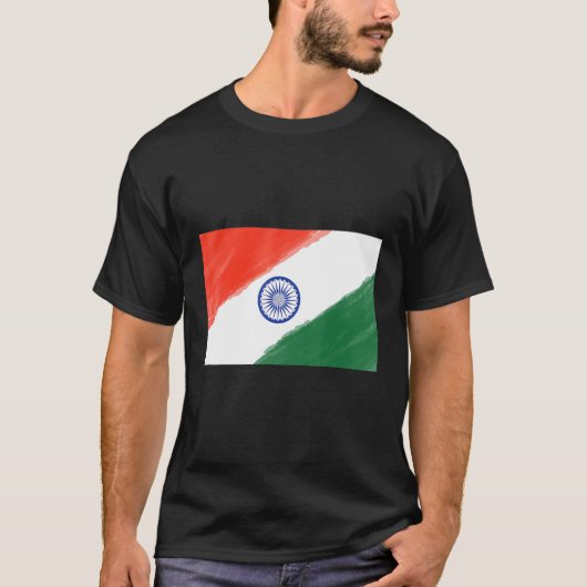 Indien Flagge Souvenir Heritage Travel T-Shirt (Vorderseite)