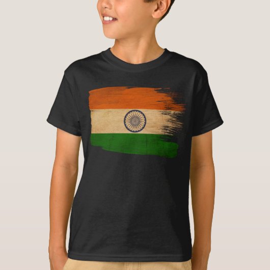 Indien-Flagge T-Shirt (Vorderseite)