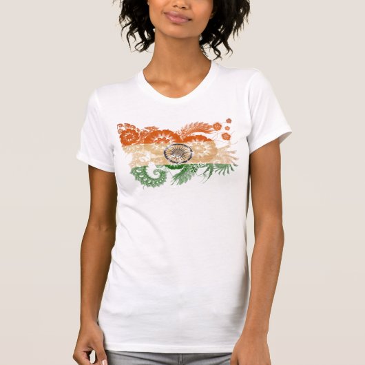 Indien-Flagge T-Shirt (Vorderseite)