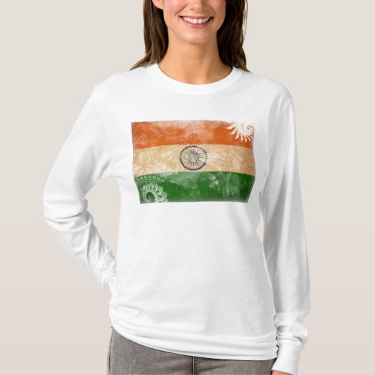 Indien-Flagge T-Shirt (Vorderseite)