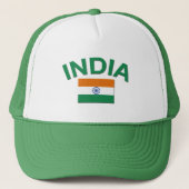 Indien-Flagge Truckerkappe (Vorderseite)
