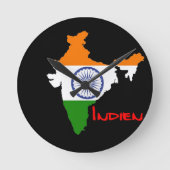 Indien Flagge Uhr (Vorderseite)