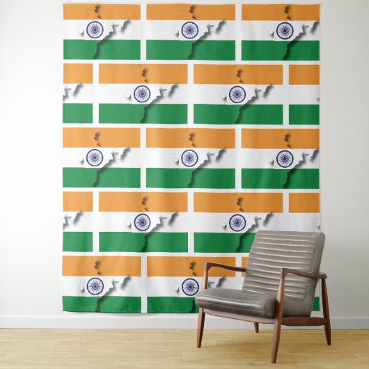 INDIEN FLAGGE WANDTEPPICH (Beispiel)