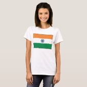 Indien-Flagge x Karte T - Shirt (Vorne ganz)