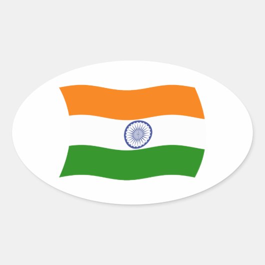Indien Flaggen Aufkleber (Vorderseite)