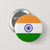 Indien-Flaggen-Knopf Button (Vorne & Hinten)