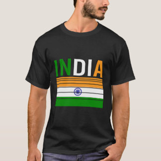 Indien Flaggen T-Shirt Indischer Prix Geschenk Ind