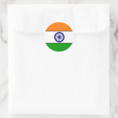 Indien Flaggen-T - Shirt und Geschenke Runder Aufkleber (Tasche)