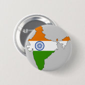 Indien-Flaggenkarte Button (Vorne & Hinten)