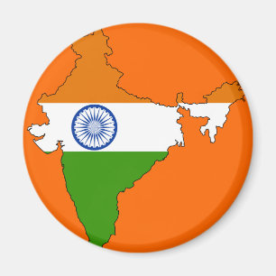 Indien-Flaggenkarte Magnet