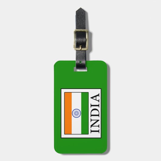 Indien Gepäckanhänger (Vorderseite vertikal)