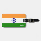Indien Gepäckmarken, patriotische indische Flagge Gepäckanhänger (Vorderseite horizontal)