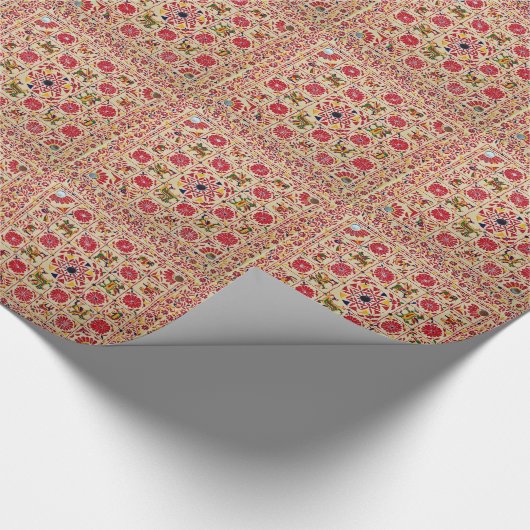 Indien Hand-skizzierte Muster Geschenkpapier (Ecke)