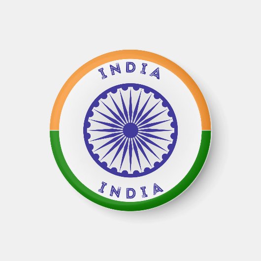 Indien Heritage-Emblem Magnet (Vorne)