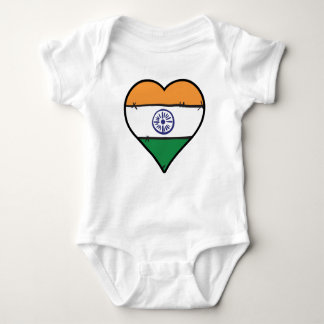 Indien Herz-Indianerflagge Baby Strampler