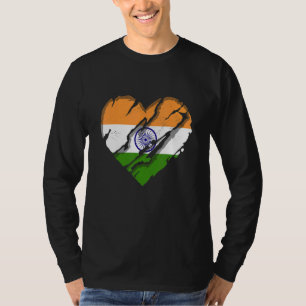 Indien Herz Indische Flagge Indischer Prix T-Shirt