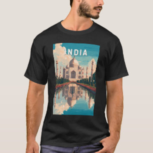 Indien Illustration Reise Kunst Vintage T-Shirt