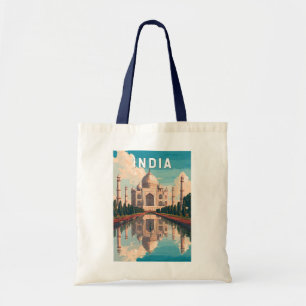 Indien Illustration Reise Kunst Vintage Tragetasche