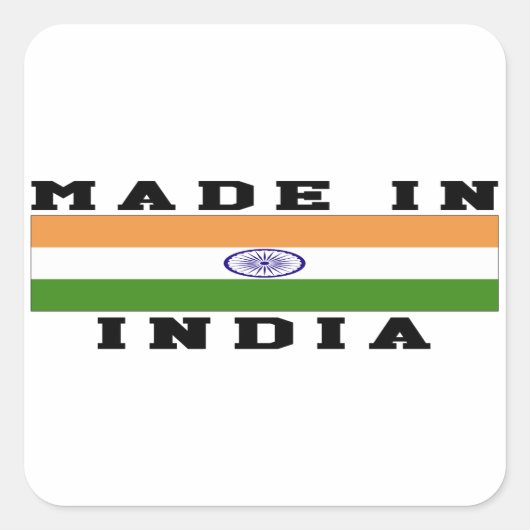 Indien in Designs Quadratischer Aufkleber (Vorderseite)