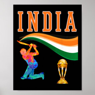 Indien Indian Cricket Team Trikot Poster