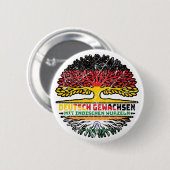 Indien Indisch Deutsch Deutschland Baum Wurzel Button (Vorne & Hinten)