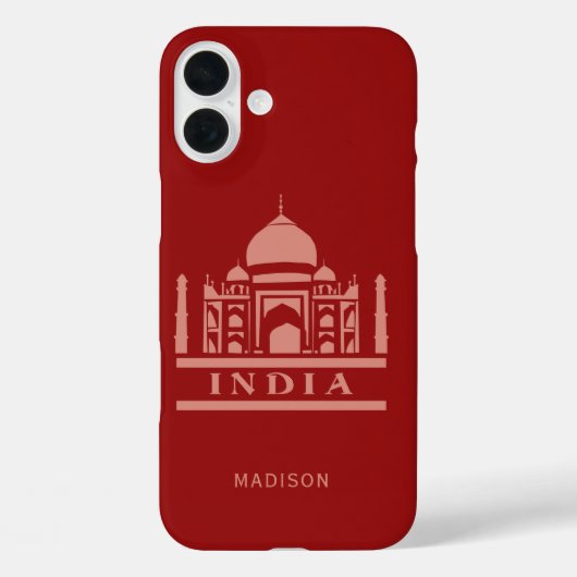 INDIEN individuelle Name und Farbe Case-Mate iPhone Hülle (Rückseite)