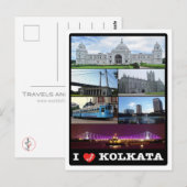 Indien - Kalkutta - Mosaik - Postkarte (Vorne/Hinten)