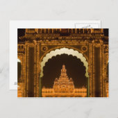 INDIEN, Karnataka, Mysore: Majaraja-Palast (b. 3 Postkarte (Vorne/Hinten)