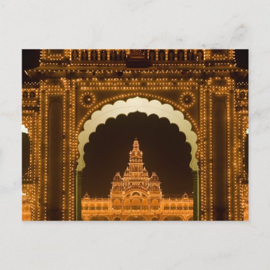 INDIEN, Karnataka, Mysore: Majaraja-Palast (b. 3 Postkarte (Vorderseite)