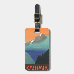 Indien (Kaschmir) Reiseplakat individuelle Gepäcka Gepäckanhänger