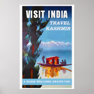 Indien-Kaschmir Vintage-Reiseposter Poster