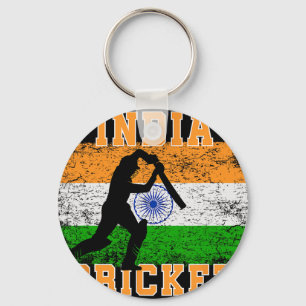 Indien Kricket Anhänger Indische Kricket Fans Indi Schlüsselanhänger