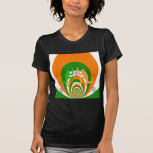 Indien Kricket Geist abstraktes Design T-Shirt