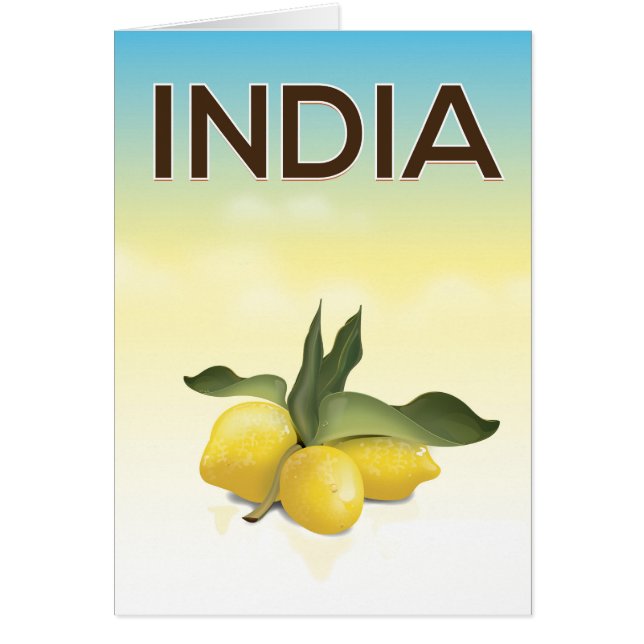 Indien Lemon Reiseplakat (Vorne)