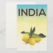 Indien Lemon Reiseplakat Briefpapier (Vorne/Hinten)