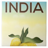 Indien Lemon Reiseplakat Fliese (Vorderseite)