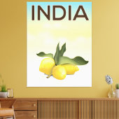 Indien Lemon Reiseplakat Leinwanddruck (Insitu (Wohnzimmer))