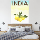 Indien Lemon Reiseplakat Leinwanddruck (Insitu (Schlafzimmer))