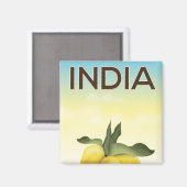 Indien Lemon Reiseplakat Magnet (Vorderseite/Rückseite)