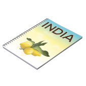 Indien Lemon Reiseplakat Notizblock (Linke Seite)