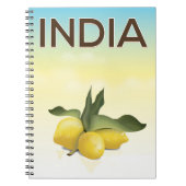 Indien Lemon Reiseplakat Notizblock (Vorderseite)