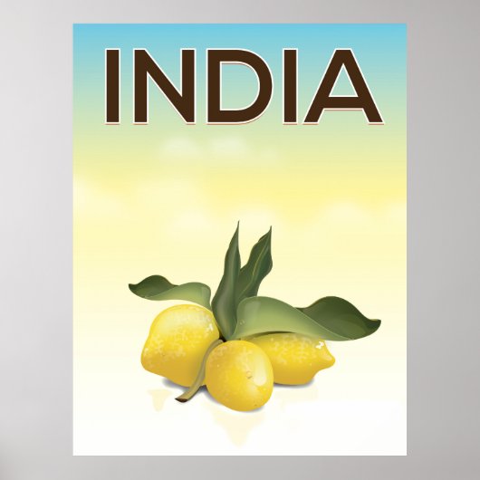 Indien Lemon Reiseplakat Poster (Vorne)