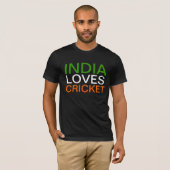 Indien-Liebe-Kricket-T - Shirt (Vorne ganz)