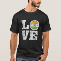 Indien Liebe T Shirt Stolze indische Flagge erschü